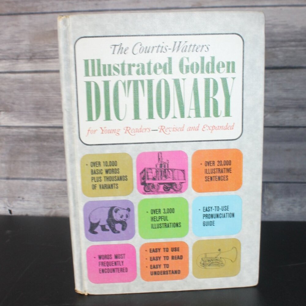 The Courtis-Watters Illustrated Golden Dictionary Revised Edition Vintage 1965